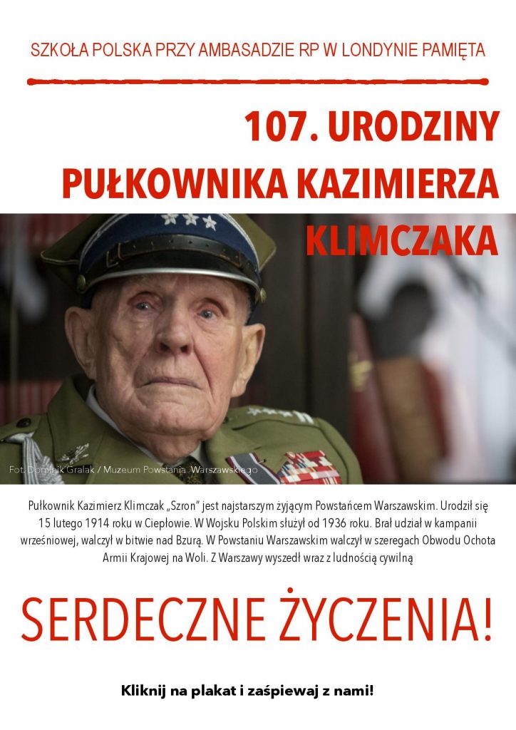 107 Urodziny Pułkownika Kazimierza Klimczaka