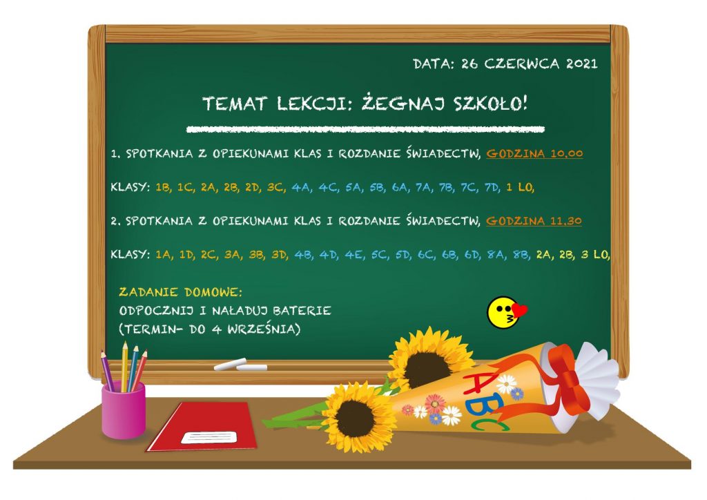 ZAKOŃCZENIE ROKU SZKOLNEGO 2020/2021