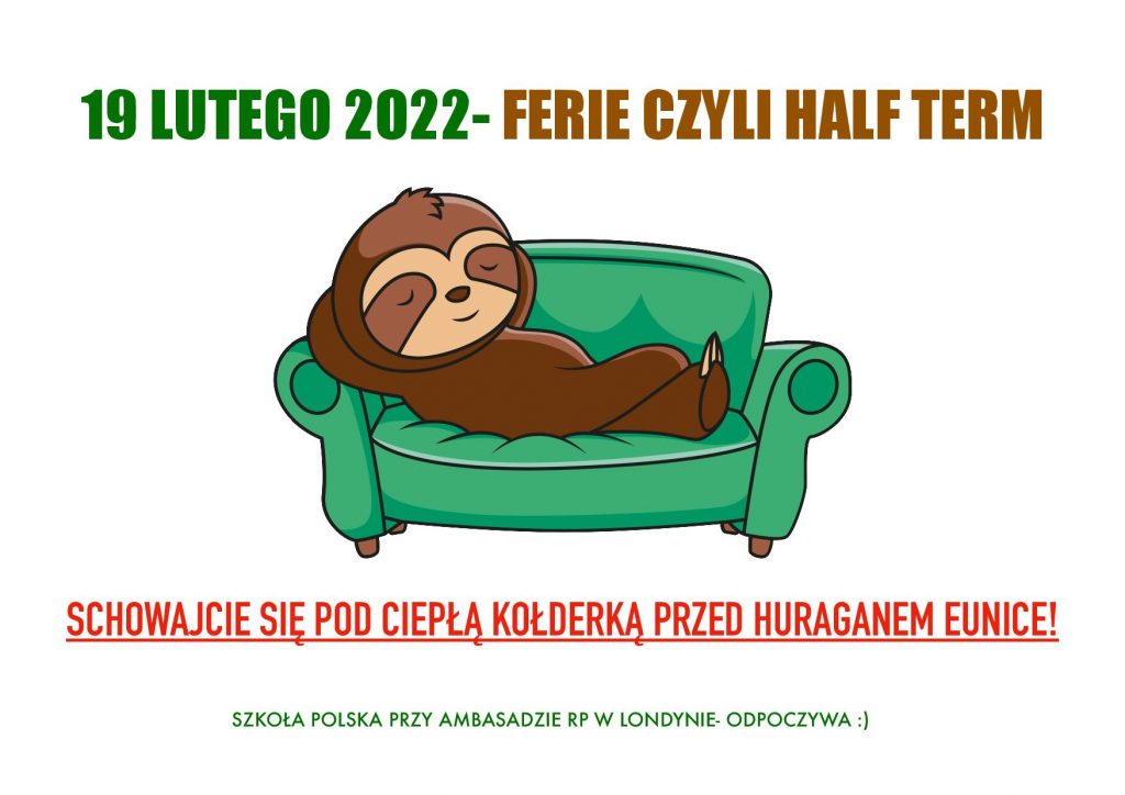 19.02.22- WOLNA SOBOTA- FERIE