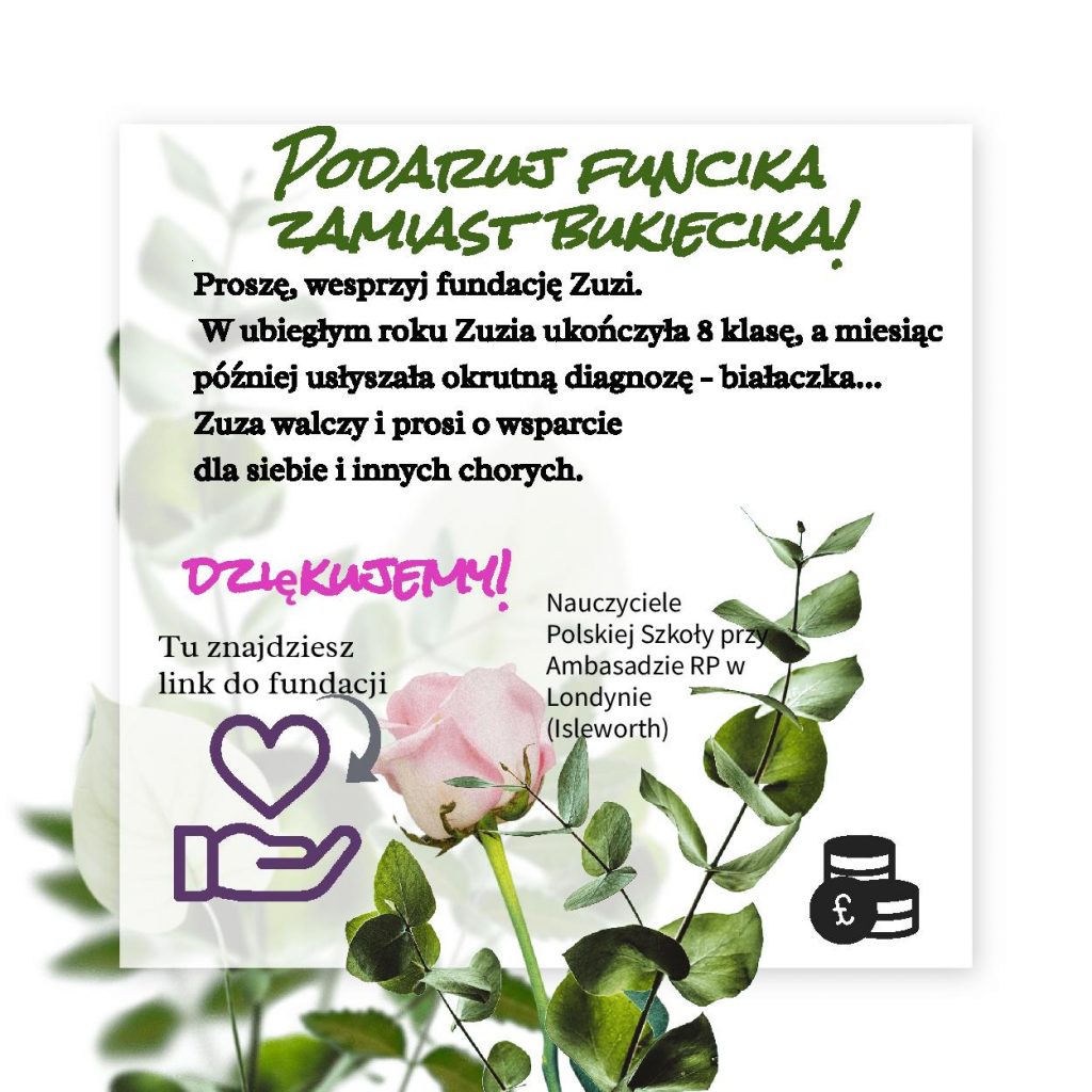 APEL NAUCZYCIELI DO UCZNIÓW! PODARUJ FUNCIKA ZAMIAST BUKIECIKA!