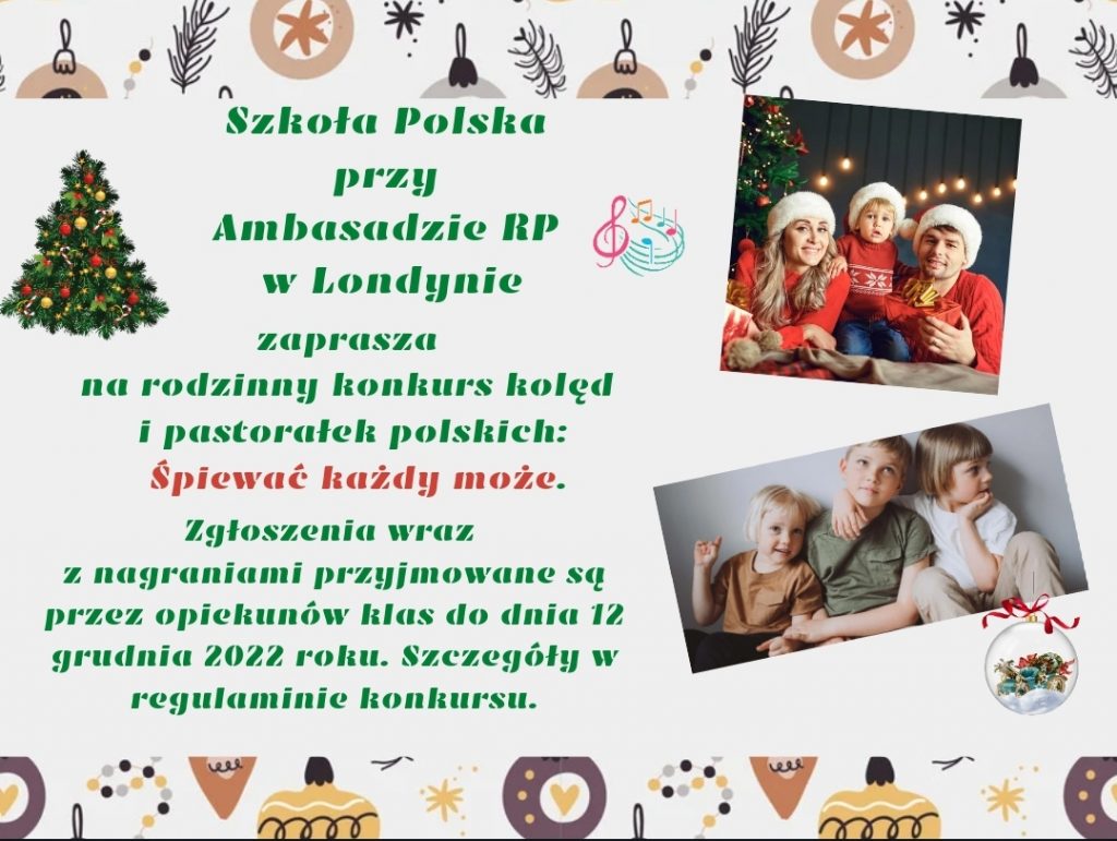 SZKOLNY KONKURS KOLĘD I PASTORAŁEK POLSKICH