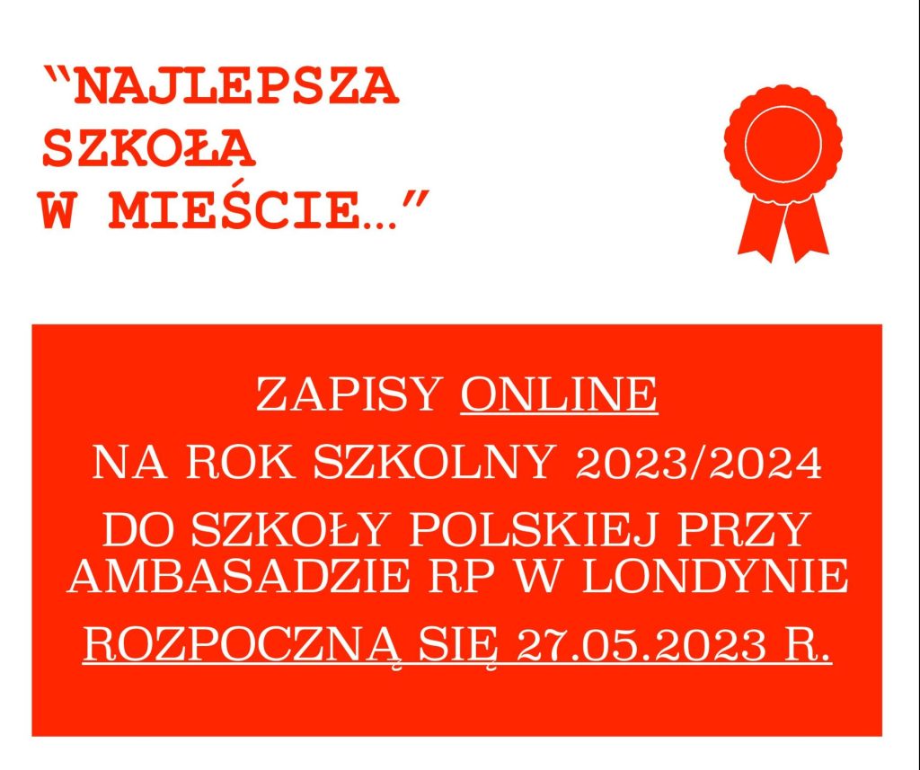 ZAPISY DO SZKOŁY NA ROK SZKOLNY 2023/2024