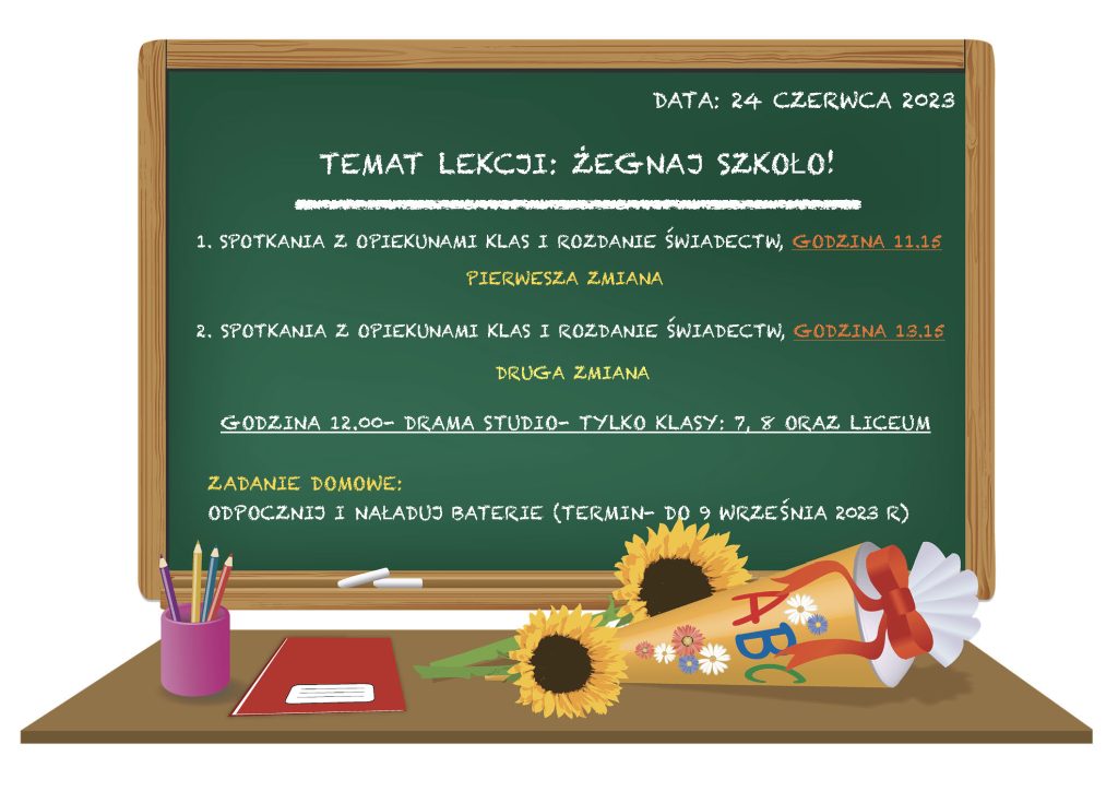 ZAKOŃCZENIE ROKU SZKOLNEGO 2022/2023