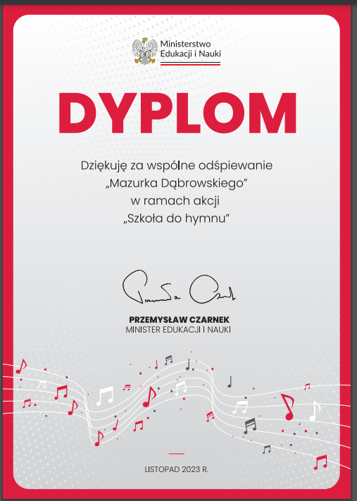 „Szkoła do hymnu”