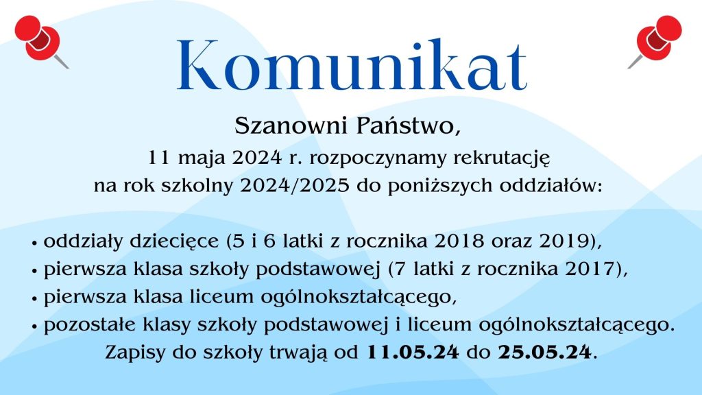 Rekrutacja 2024/2025 r.